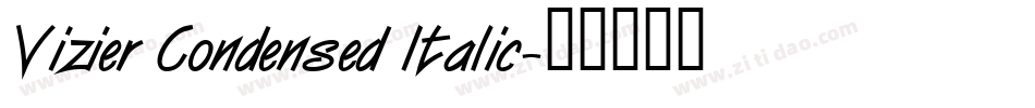 Vizier Condensed Italic字体转换